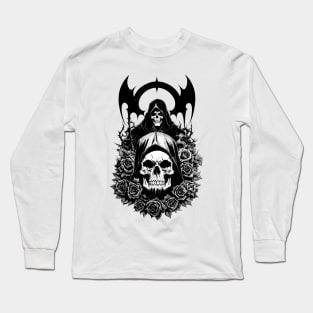 Skull and Roses Long Sleeve T-Shirt